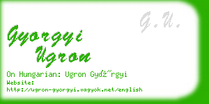 gyorgyi ugron business card